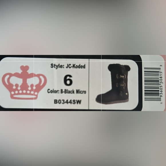 NWT Juicy Couture Black w/Gold -JC Koded Women's Lined  Boot - Picture 13 of 13